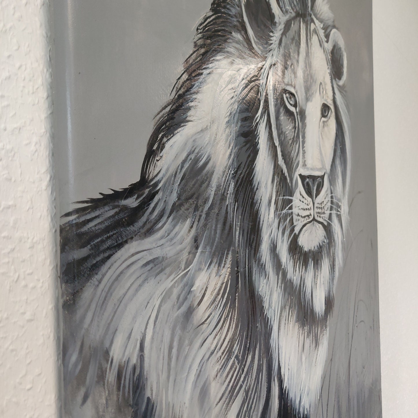 • B-Ware • 'Wachsamer Löwe' 100 x 80 cm