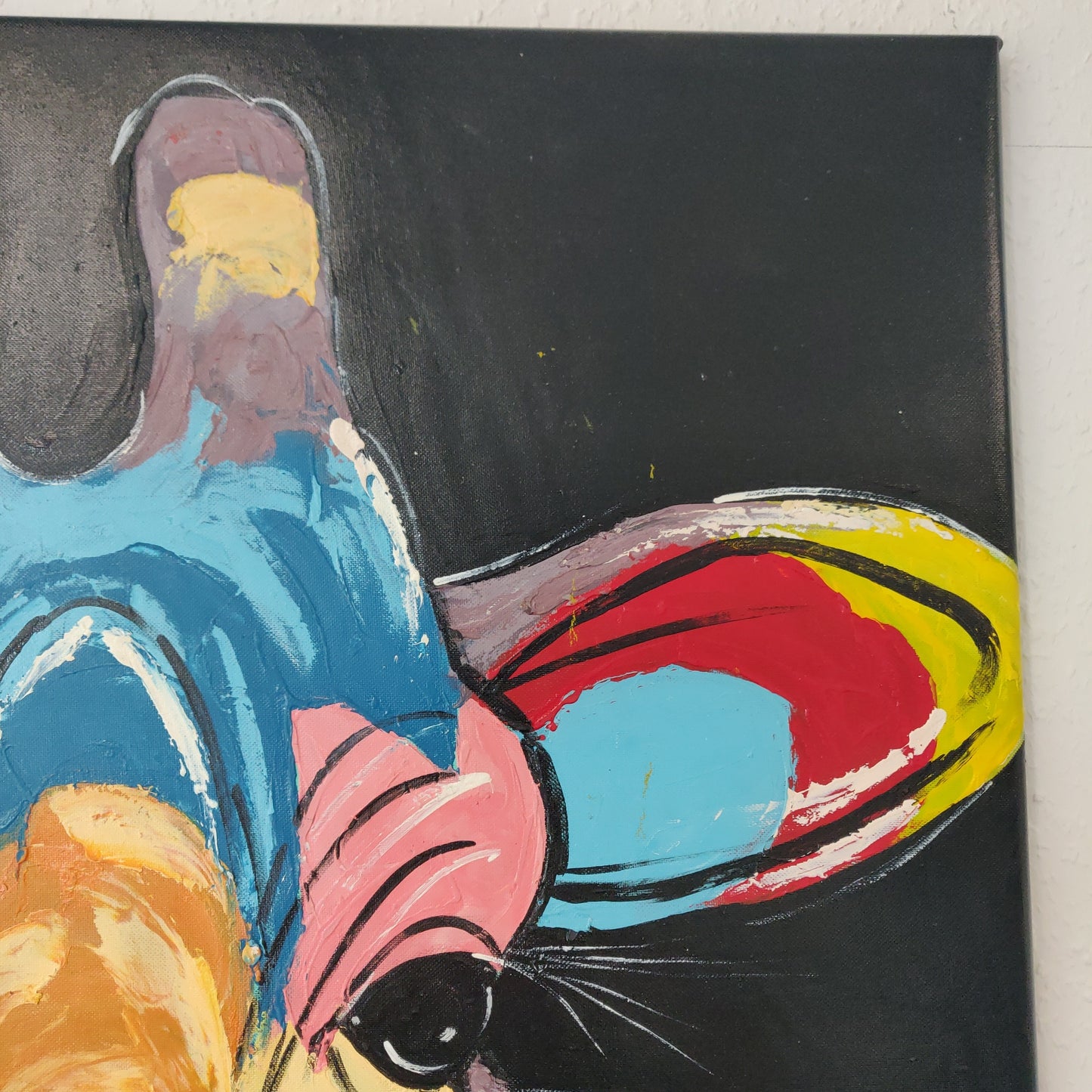 • B-Ware • 'Bunte Giraffe' 100 x 80 cm