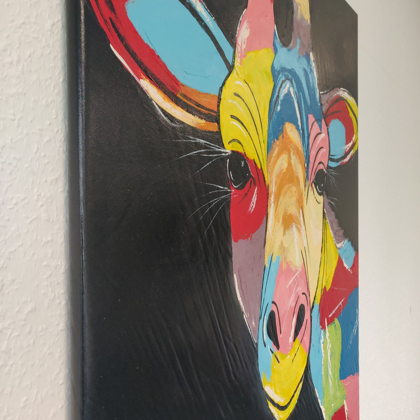 • B-Ware • 'Bunte Giraffe' 100 x 80 cm