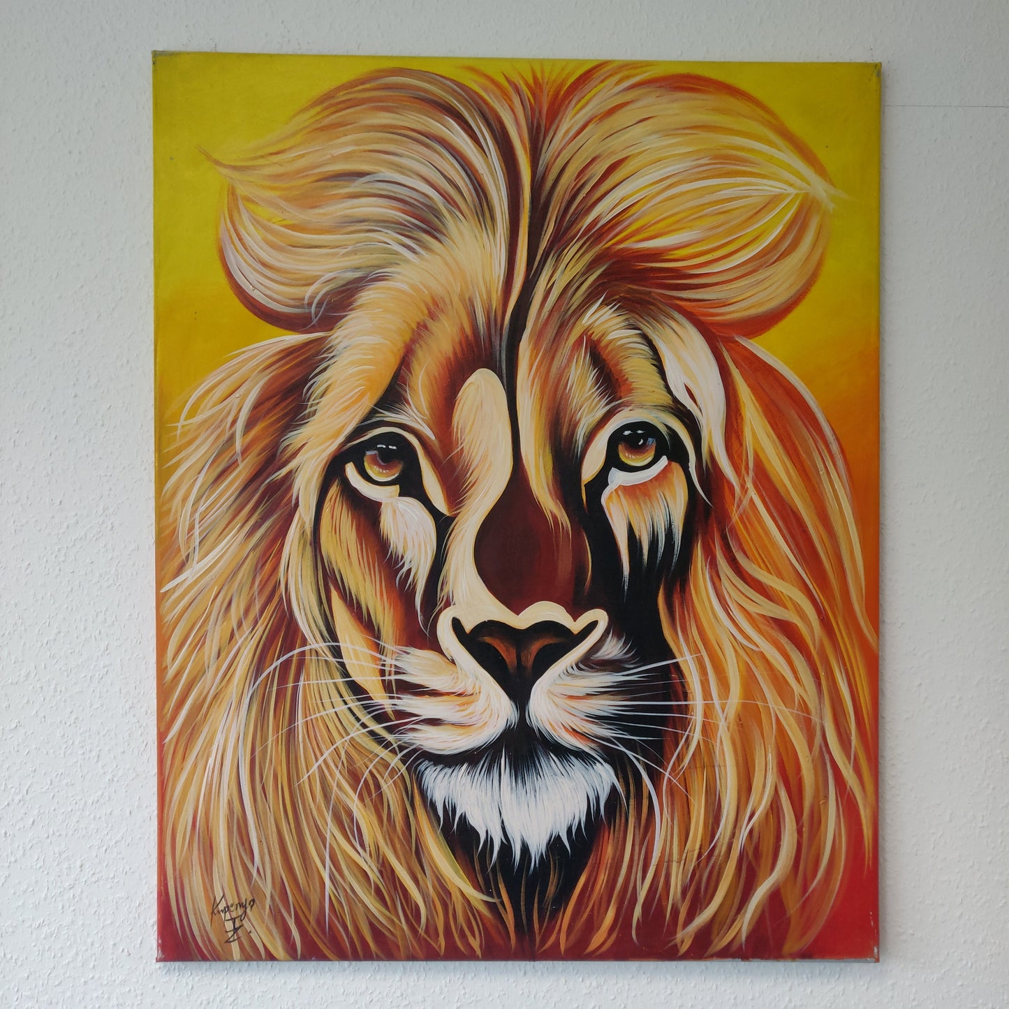 • B-Ware • 'Sanftmütiger Löwe' 100 x 80 cm