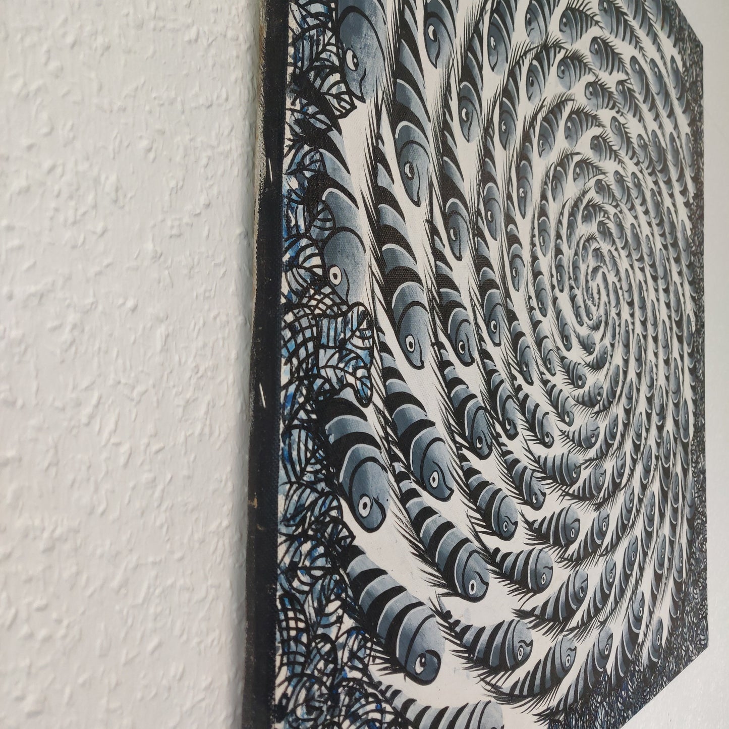 • B-Ware • 'Tinga Tinga Schwarz-weiß' 70 x 70 cm