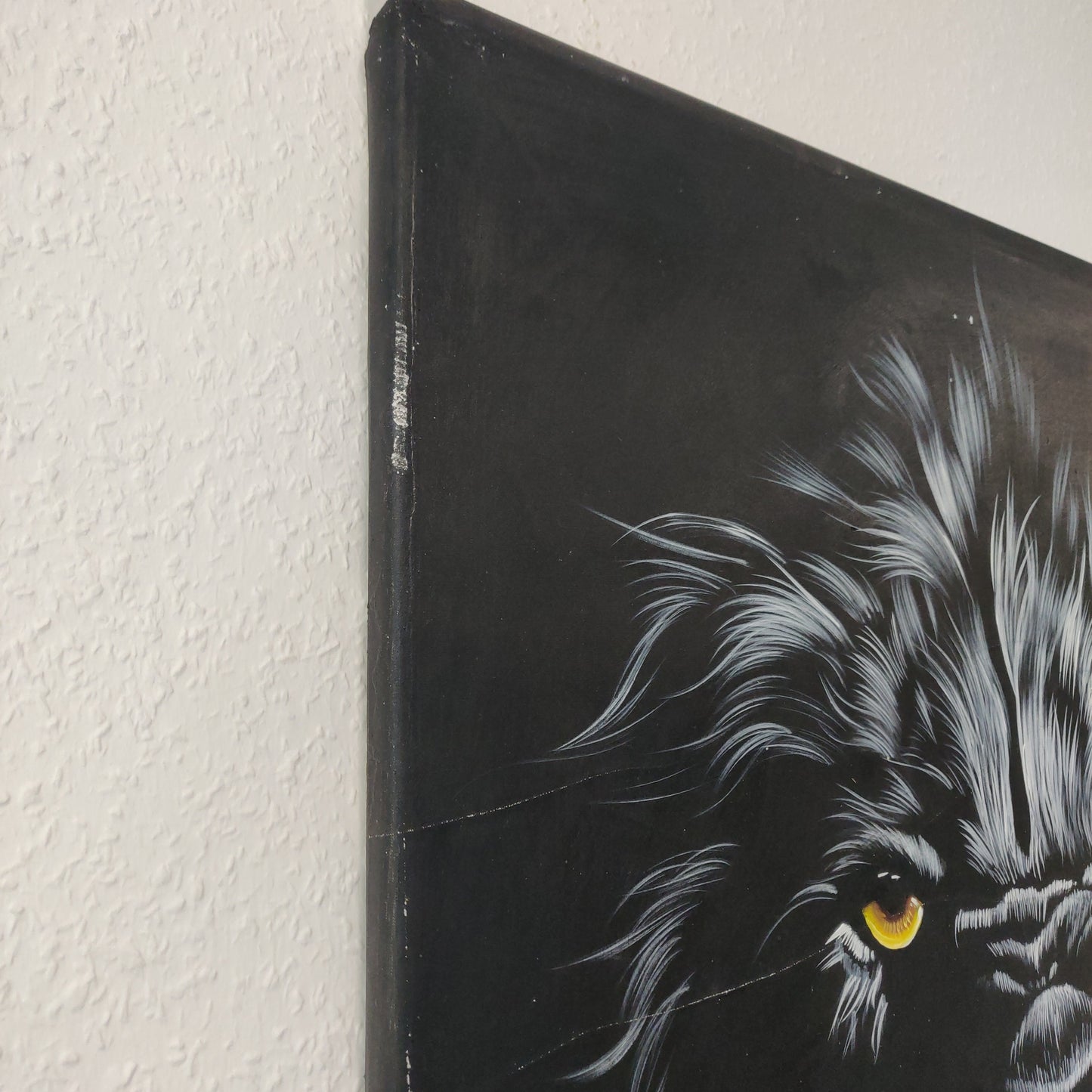 • B-Ware • 'Brüllender Löwe' 100 x 80 cm