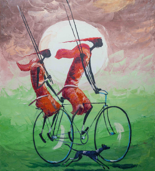 'On The Way' Handgemaltes Acrylgemälde