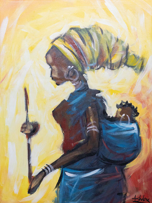 'Path' Handgemaltes Acrylgemälde