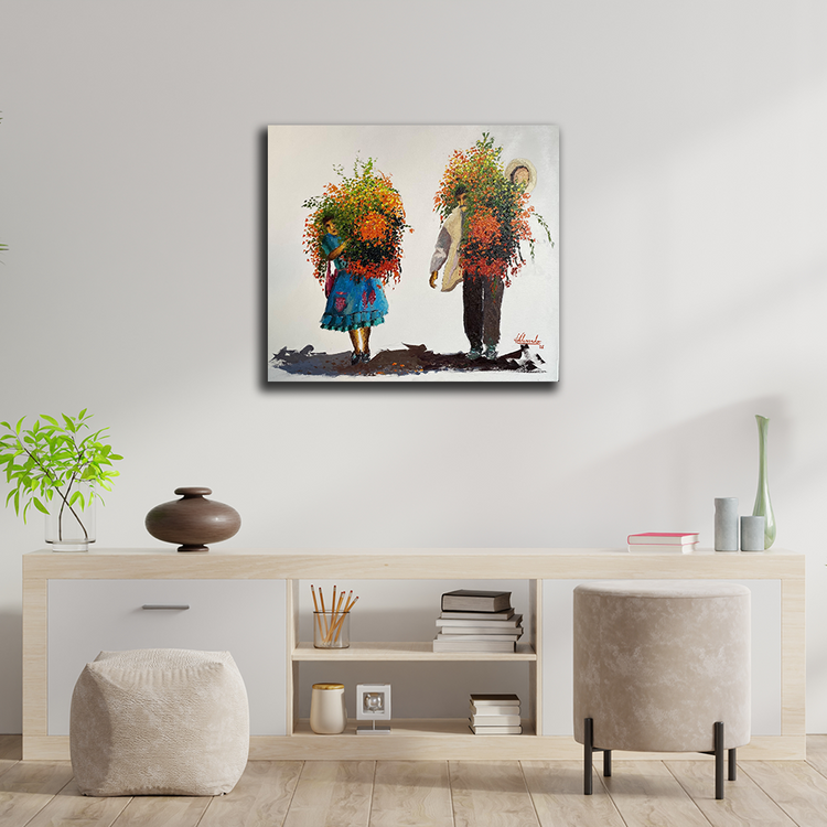 'Camino al Campo Santo' Handgemaltes Ölgemälde