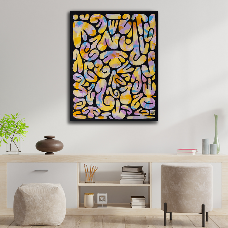 'Conchita de nácar' Handgemaltes Acrylgemälde