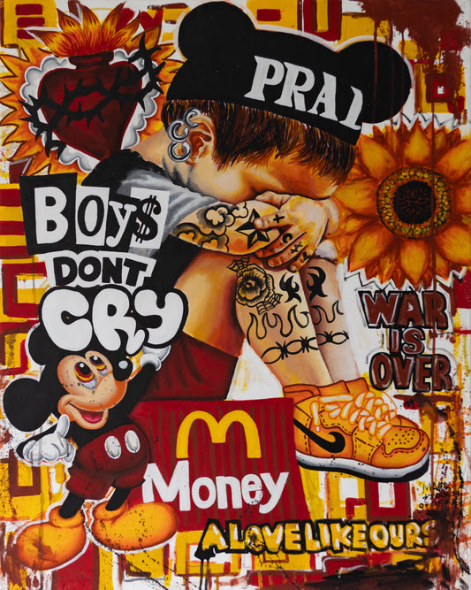 'Niño Micky' Handgemaltes Acrylgemälde