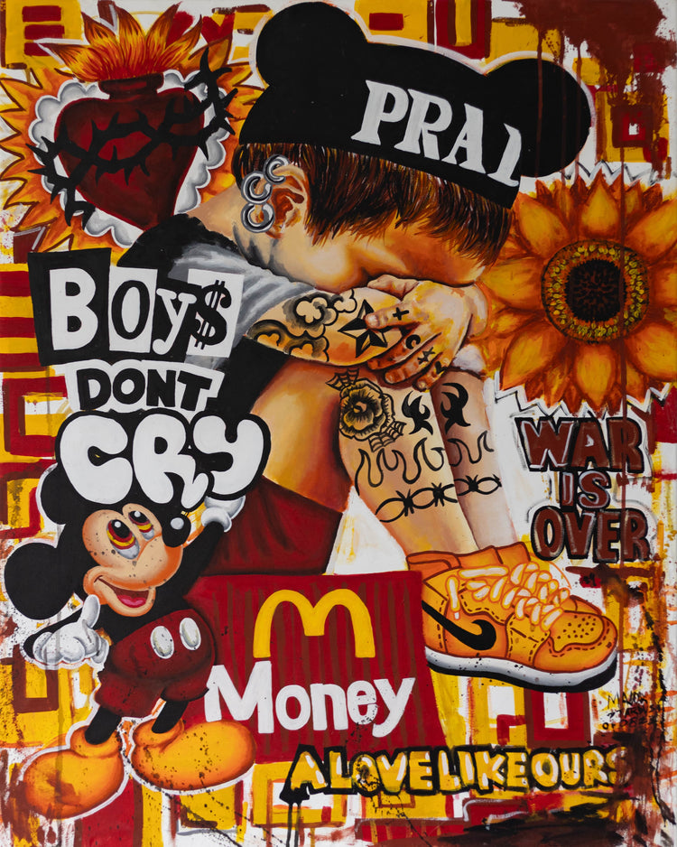 'Niño Micky' Handgemaltes Acrylgemälde