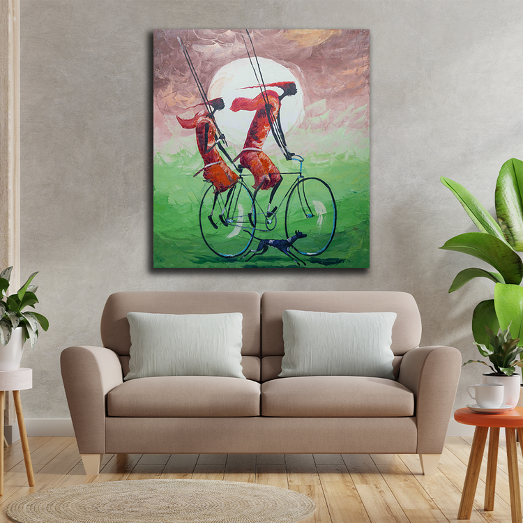 'On The Way' Handgemaltes Acrylgemälde