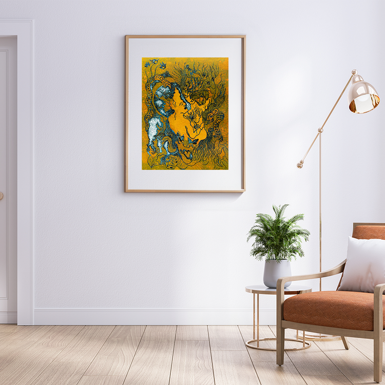 'En el Paraíso' Hochwertiger Zinkdruck