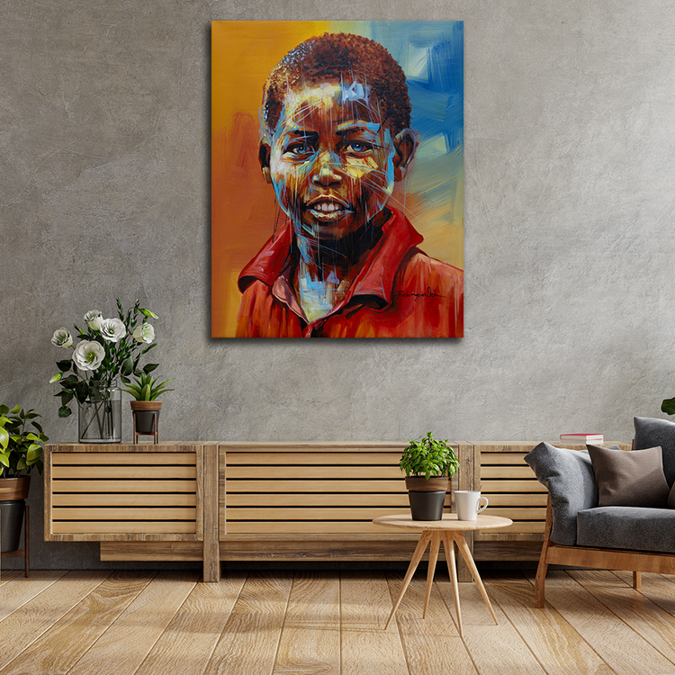 'Boy' Handgemaltes Acrylgemälde 100x80cm