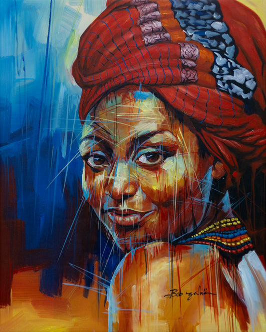 'Woman' Handgemaltes Acrylgemälde 100x80 cm