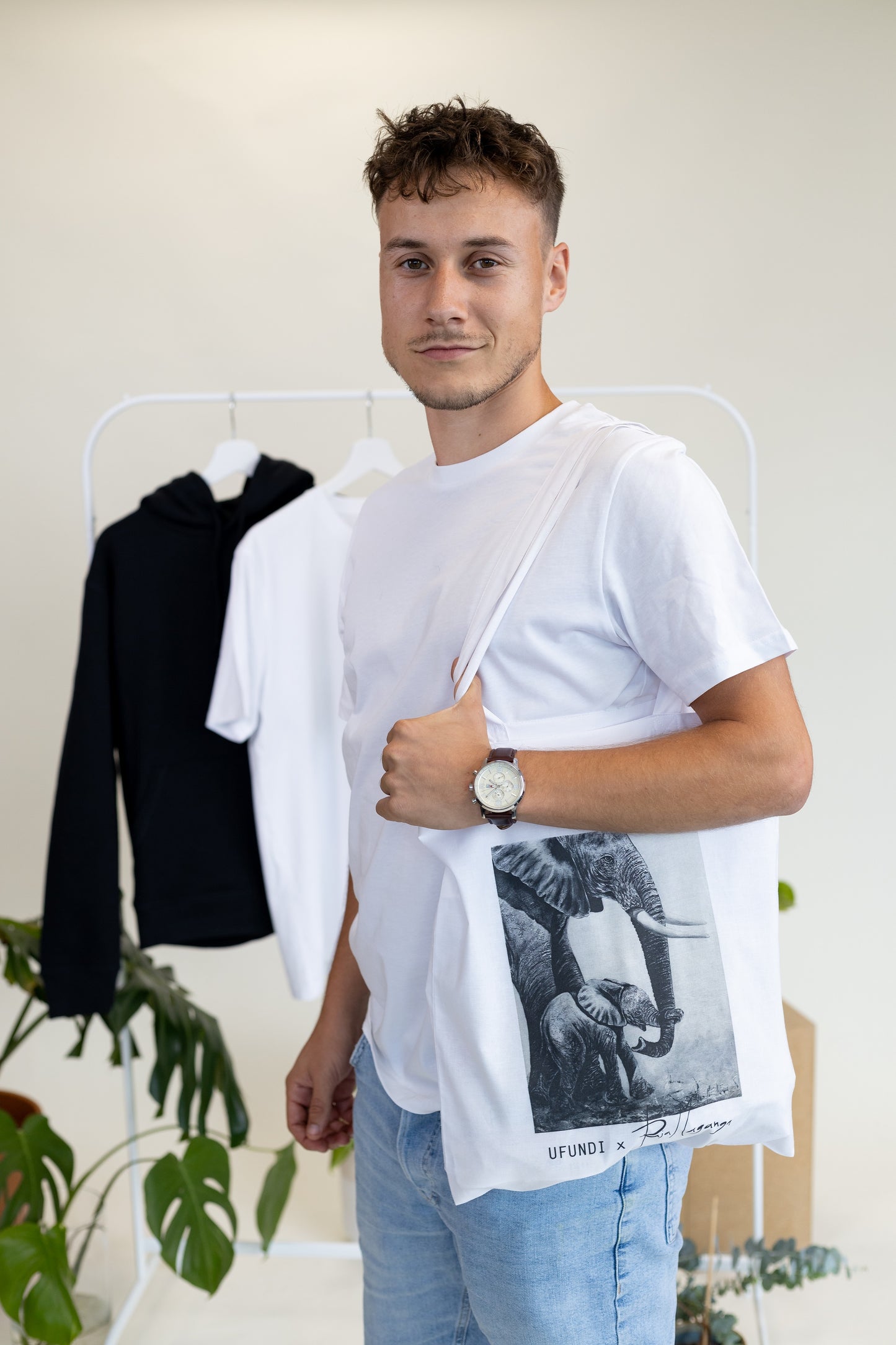 'Elefanten Baby' Stoffbeutel