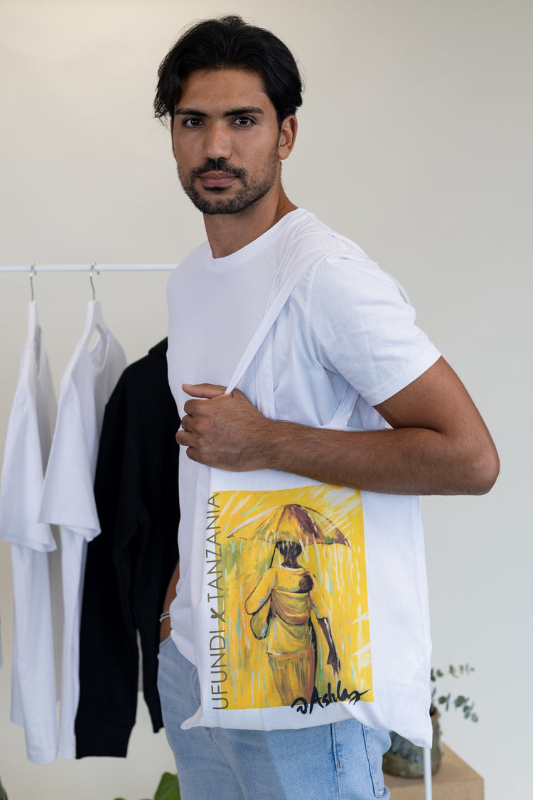 'Mother in the Rain' Stoffbeutel