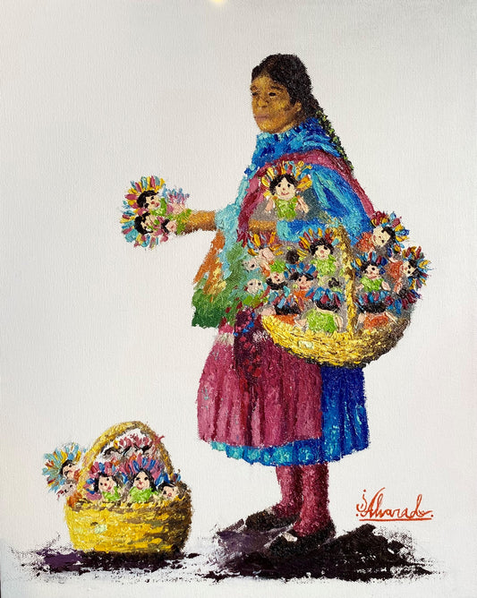 'Vendedora de Muñecas LeLe' Handgemaltes Ölgemälde