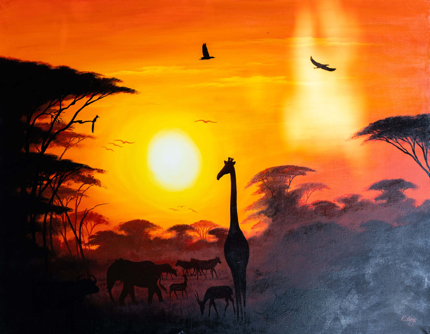 Handmade Painting 'Afterglow'