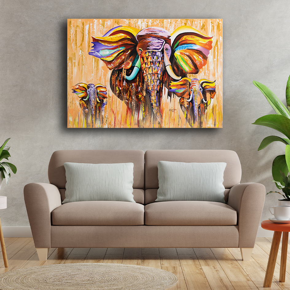 Handmade painting 'Elephant Dream'