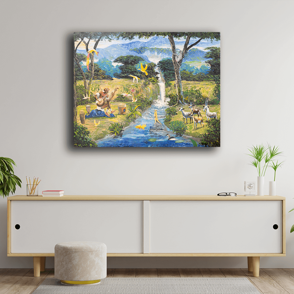 Handmade Painting 'Paradise Sound'