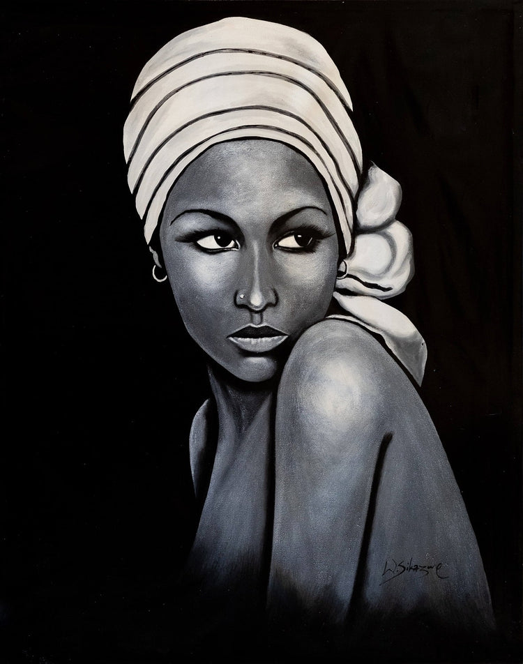 'Sensual Woman' Handgemaltes Acrylgemälde