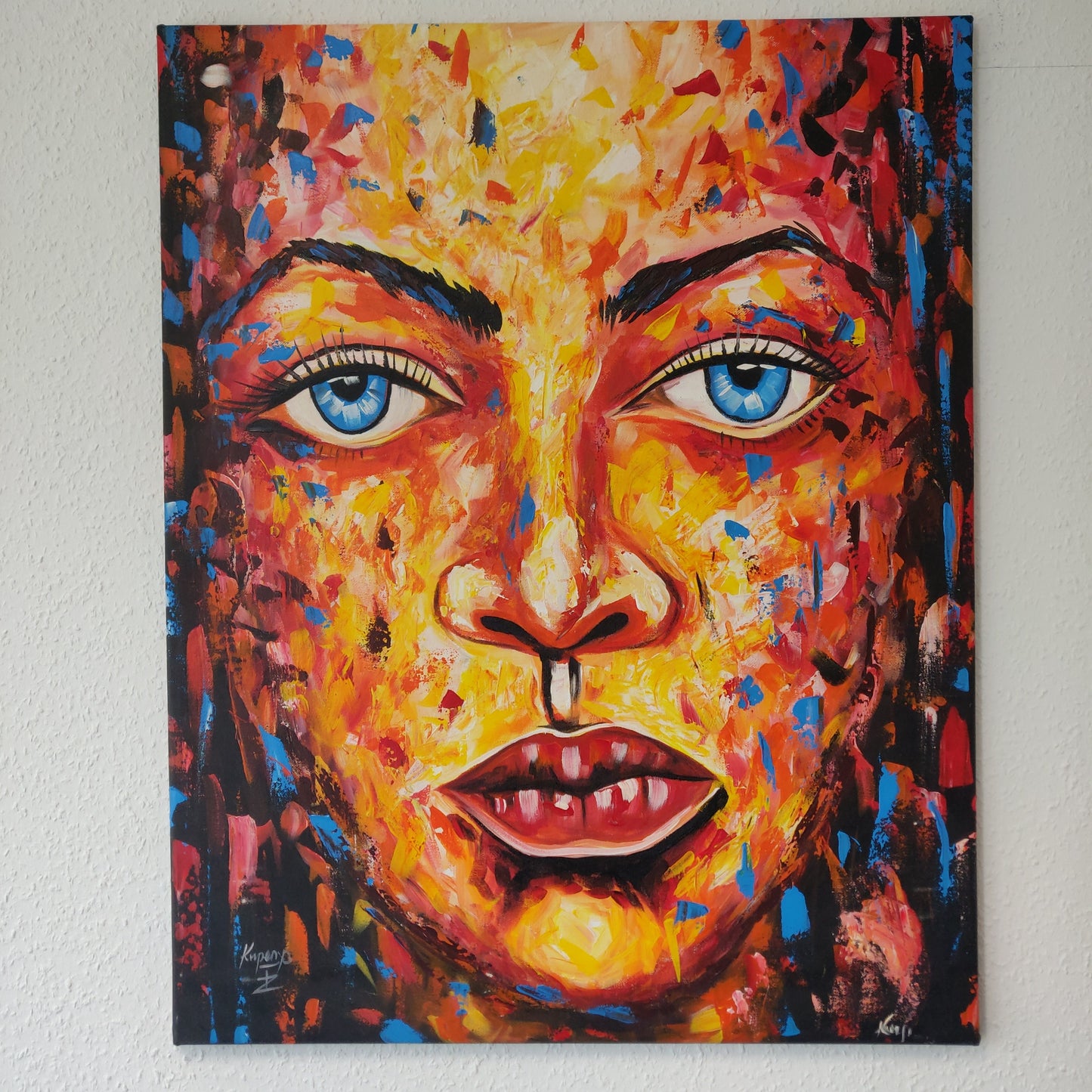 • B-Ware • 'Mosaik Frau' 95 x 75 cm
