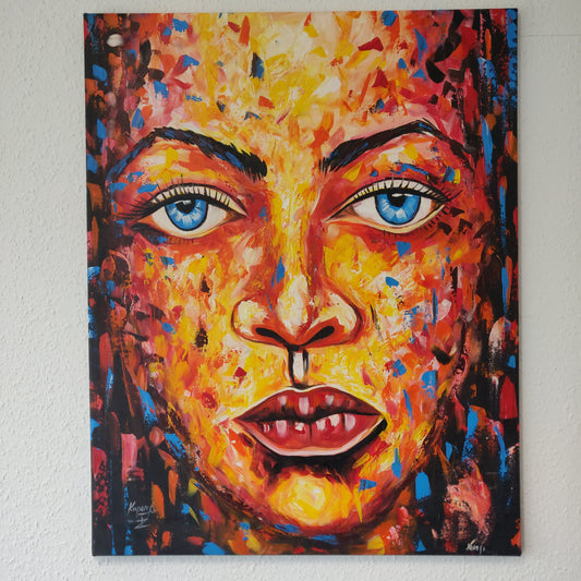 • B-Ware • 'Mosaik Frau' 95 x 75 cm