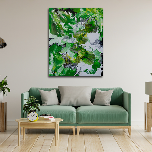 'Vibrant Serenity' Handgemaltes Acrylgemälde