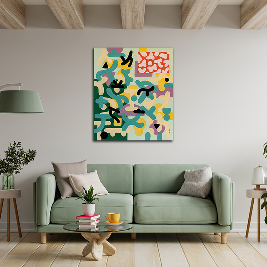 'Cadera relajada' Handgemaltes Acrylgemälde