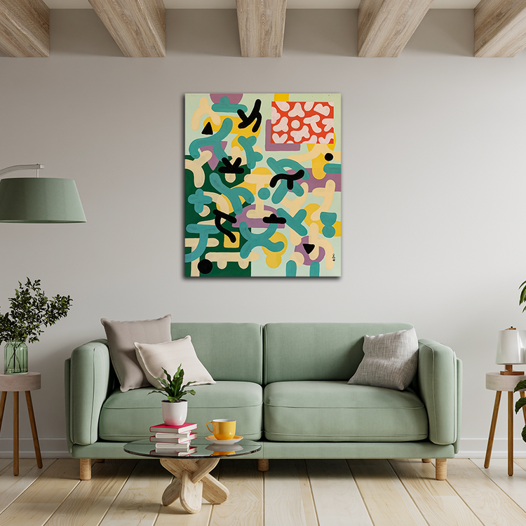 'Cadera relajada' Handgemaltes Acrylgemälde