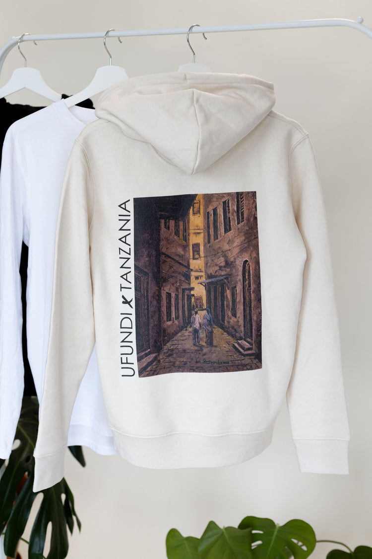 "Companionship" Ultimate Comfort-Fit Hoodie in Natural Raw