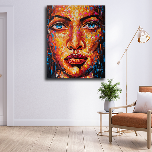 "Mosaic Woman" Handgemaltes Acrylgemälde