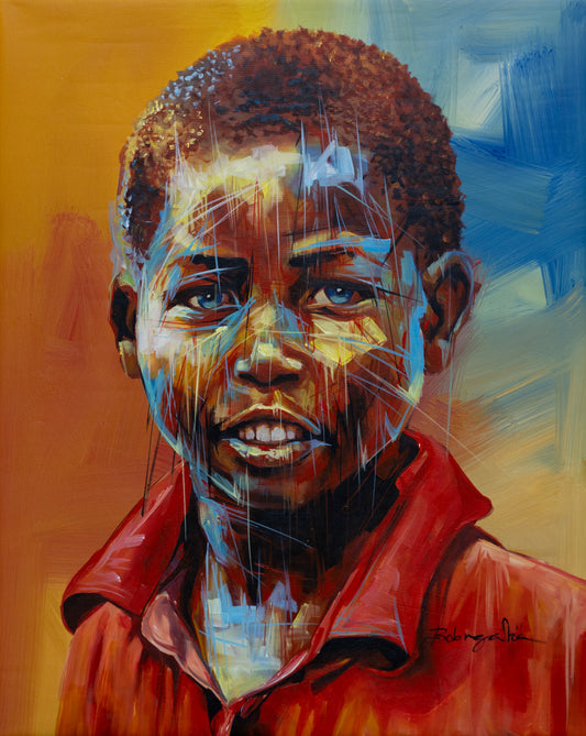 'Junge' Handgemaltes Gemälde 100 x 80