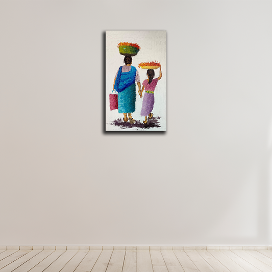 'Vendedoras de Flor de Cempasúchil' Handgemaltes Ölgemälde