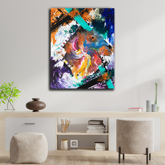 'Vibrant Journey' Handgemaltes Acrylgemälde