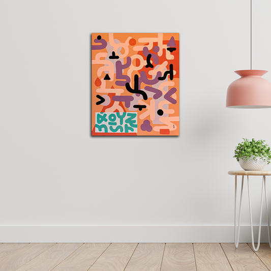 'Corazón paciente' Handgemaltes Acrylgemälde