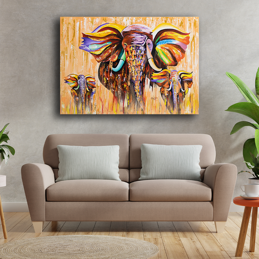 'Elephant's Dream' Handgemaltes Acrylgemälde