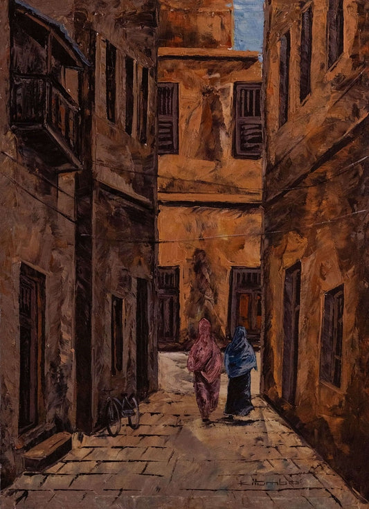 Handmade painting 'Alleyways in Zanzibar'