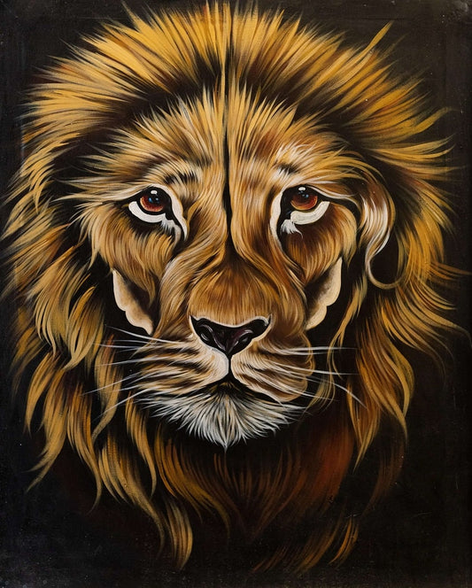 Handmade Painting 'Golden Lion'