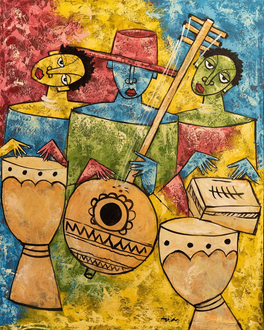 Handmade painting 'Colorful Music'