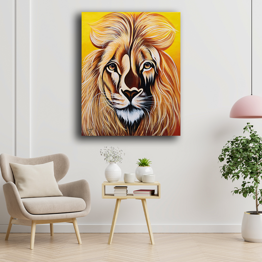 Handmade painting 'Gentle Lion'